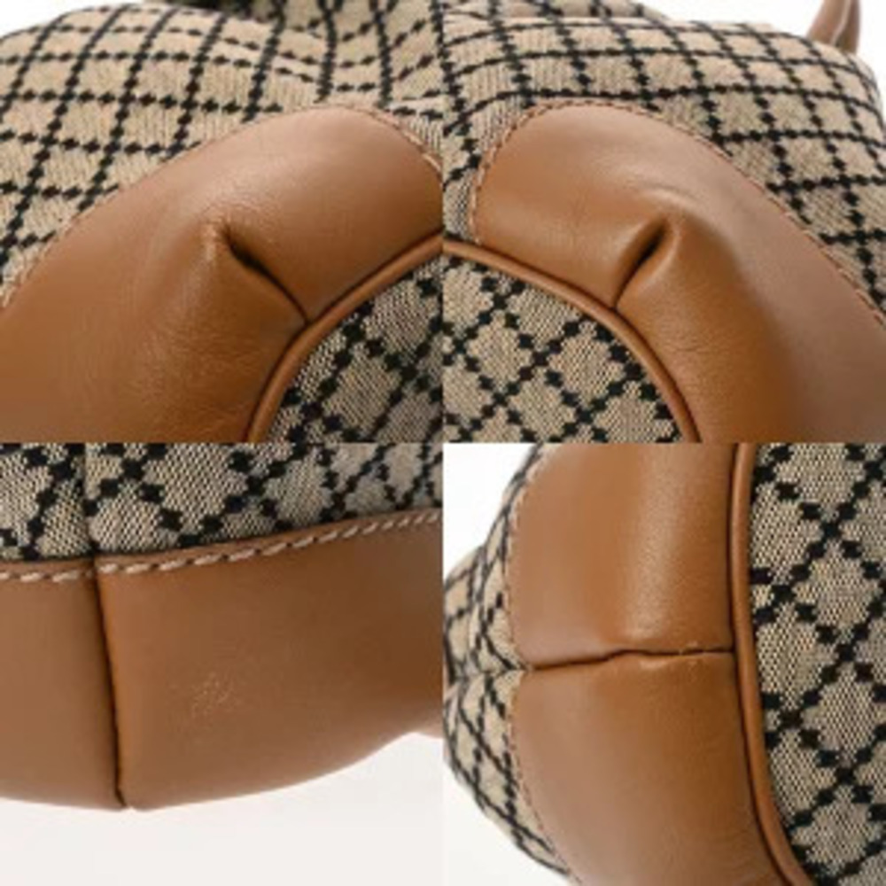 Gucci Diamante handbag beige brown canvas leather bag - Picture 3 of 9